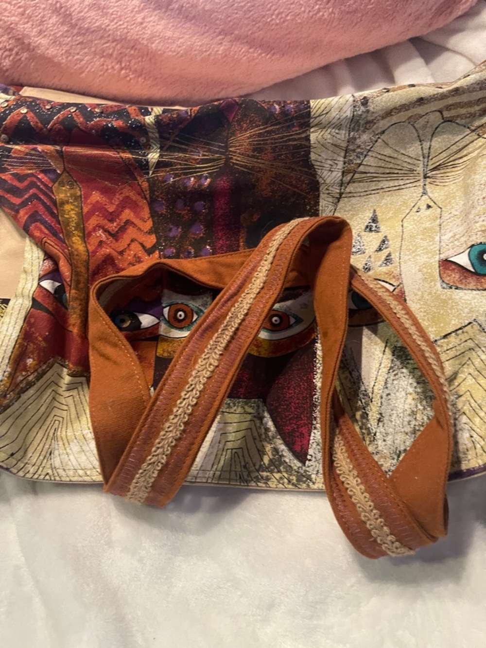 Laurel Burch huge tote bag  with cats - Picture 5 of 9